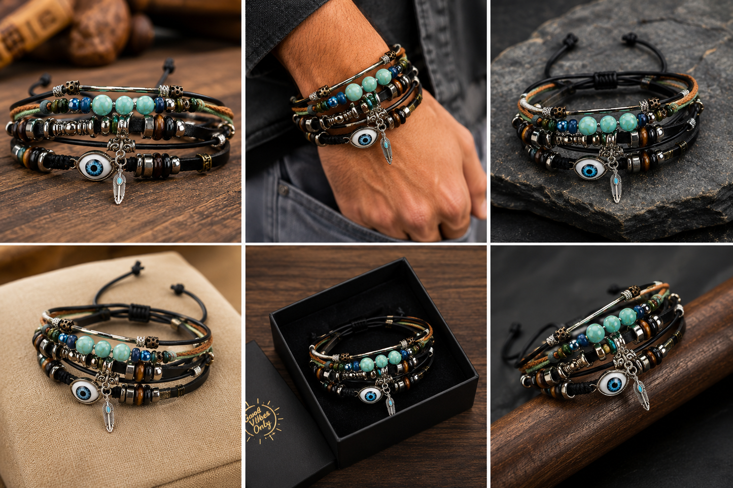 Evil Eye layered Bracelet