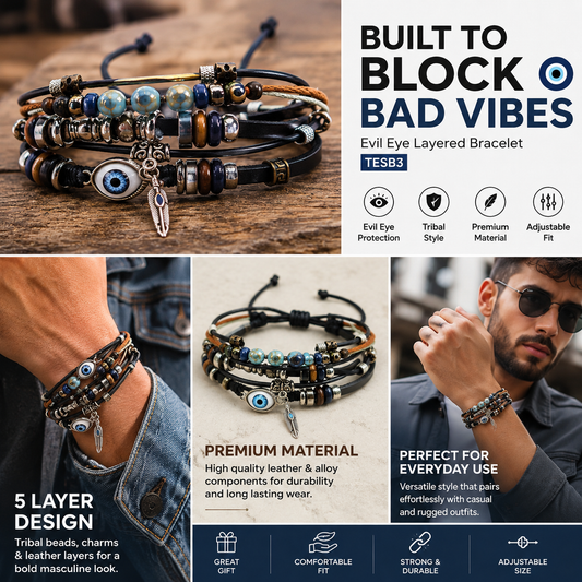 Evil Eye layered Bracelet