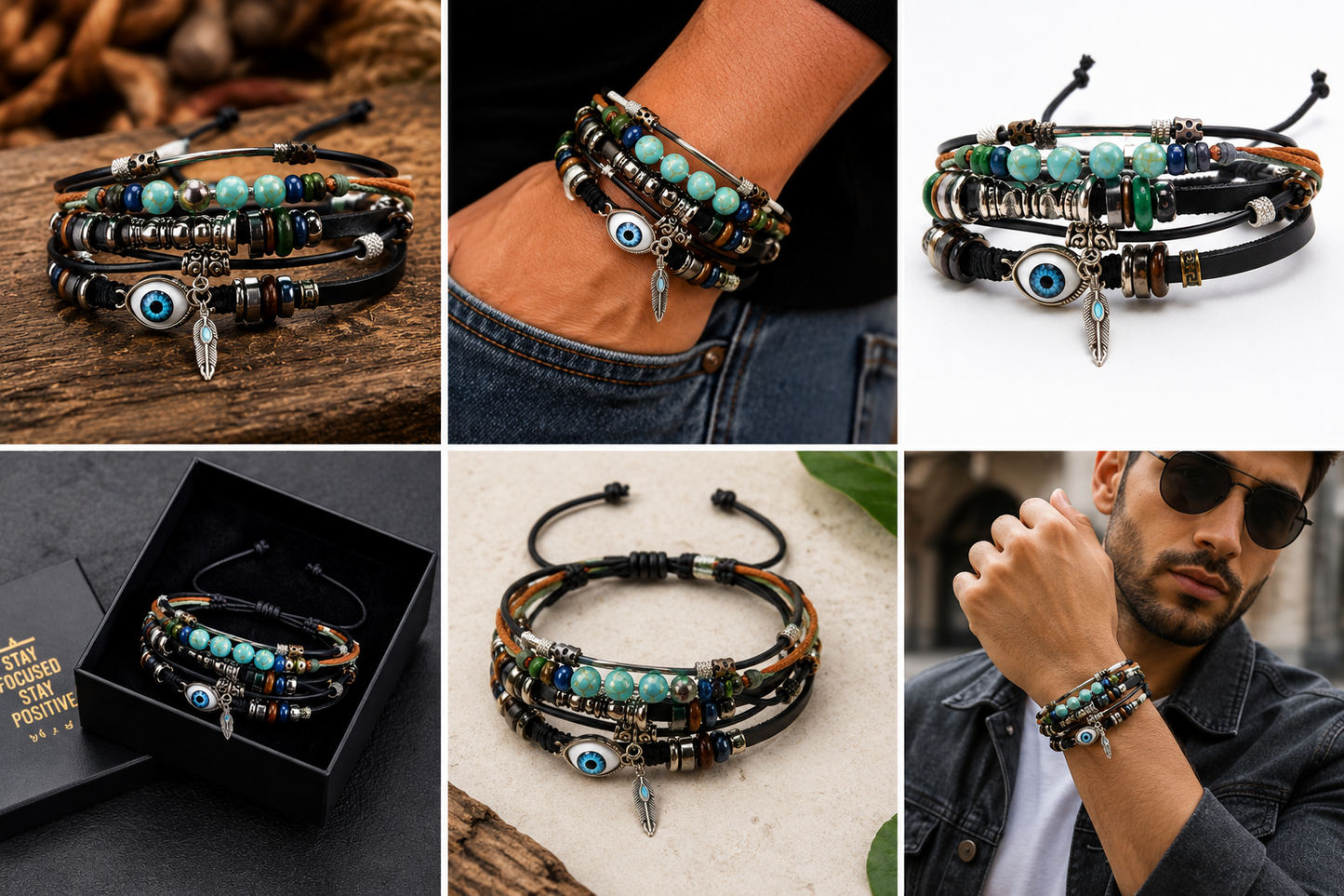 Evil Eye layered Bracelet